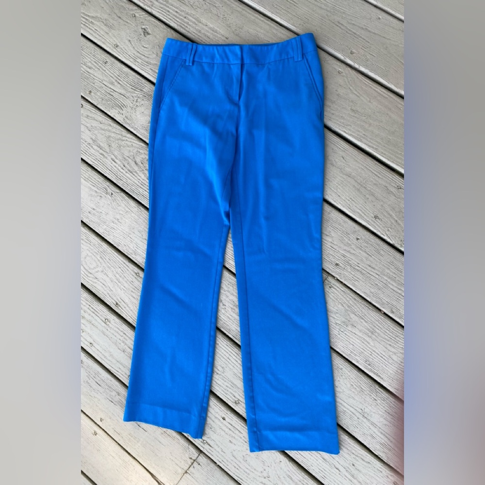 NEW YORK & COMPANY Vibrant Dark Teal Blue Trousers, Size: 4
